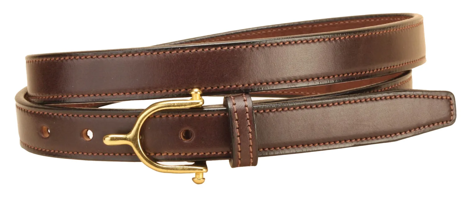 Clearance TORY LEATHER ¾" Brass Spur Buckle Belt