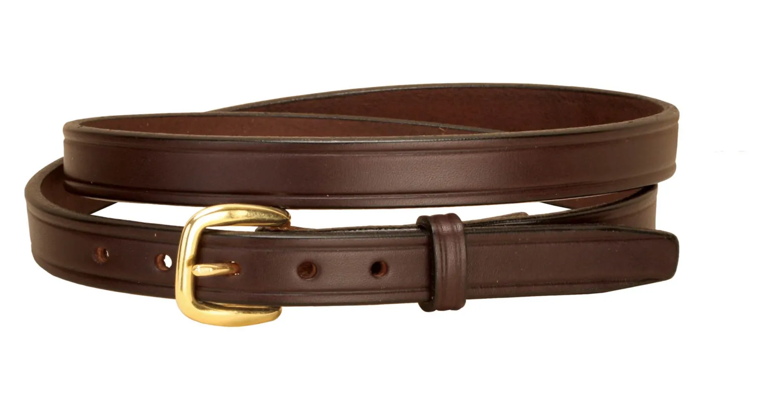 Hot TORY LEATHER ¾" Plain Belt with Brass Buckle