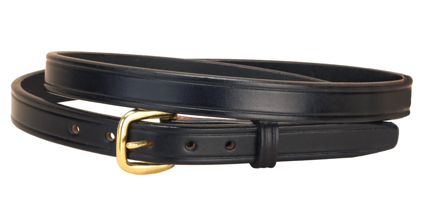 Hot TORY LEATHER ¾" Plain Belt with Brass Buckle