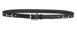 Discount TORY LEATHER 1" Snaffle Bit Belt with Nickel Snaffle Bits & Buckle Black