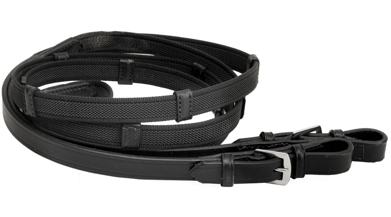 Clearance TORY LEATHER Company 3/4" x 54" Rubber Web Reins with Buckle Bit Ends