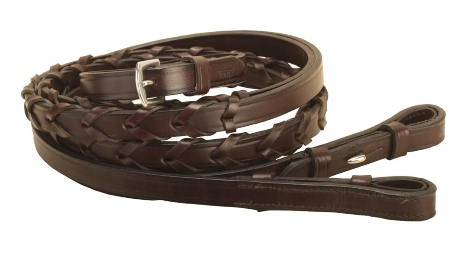 Best TORY LEATHER Company 5/8" x 72" Laced Reins with Hook Stud Ends