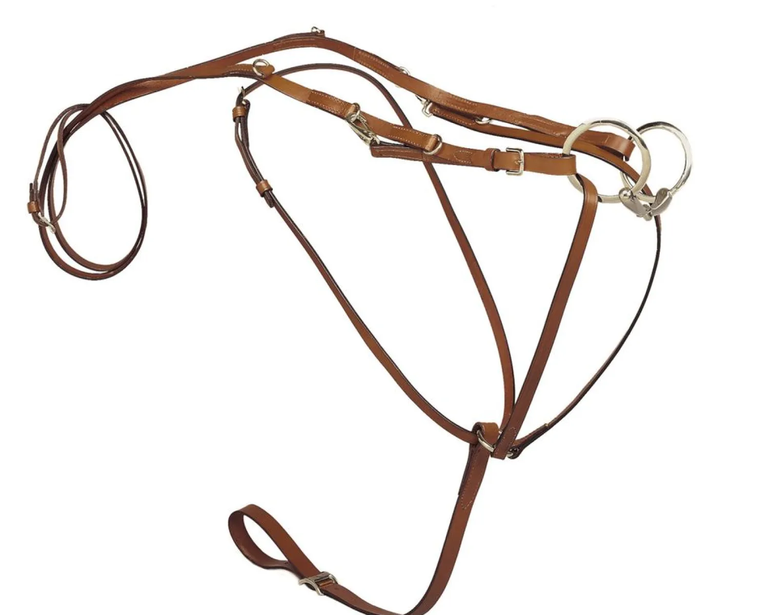 New TORY LEATHER Company German Martingale Rein Set
