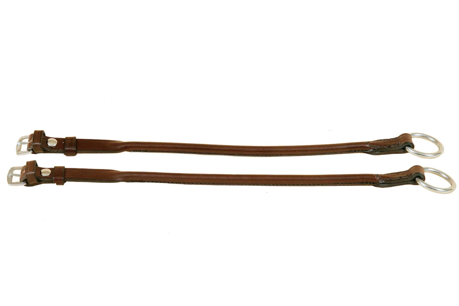 New TORY LEATHER Company Rolled Leather Gag Cheeks Havana