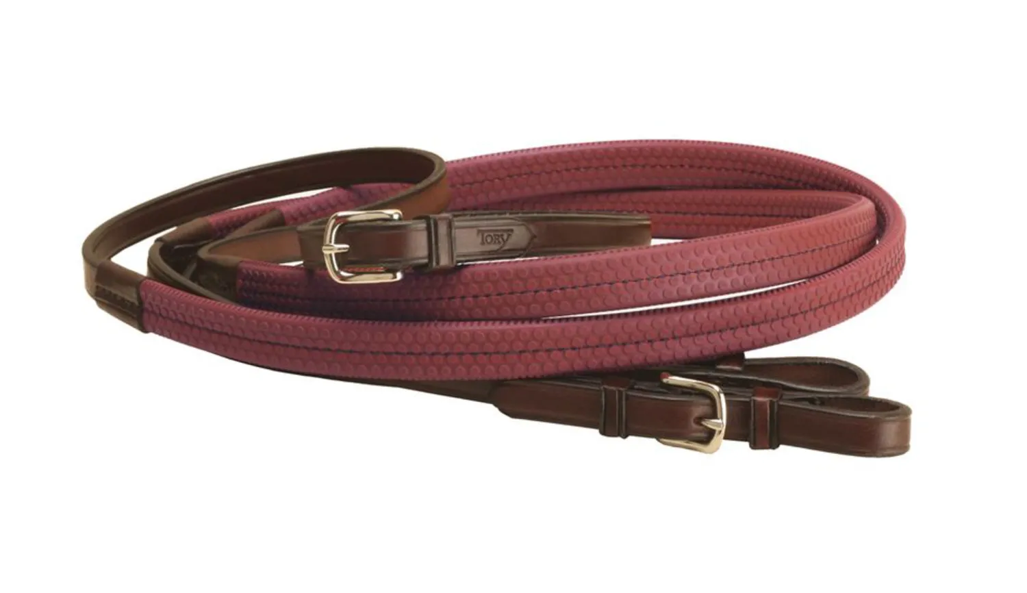 Discount TORY LEATHER Company Rubber Grip Leather Reins with Buckle Ends