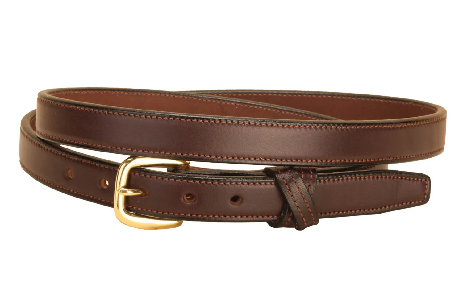 Best TORY LEATHER Crossed Keeper Belt with Brass Buckle