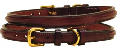 Clearance TORY LEATHER Narrow Square-Raised Dog Collar with Nameplate Space