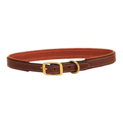 Hot TORY LEATHER Padded Dog Collar Havana/Oakbark