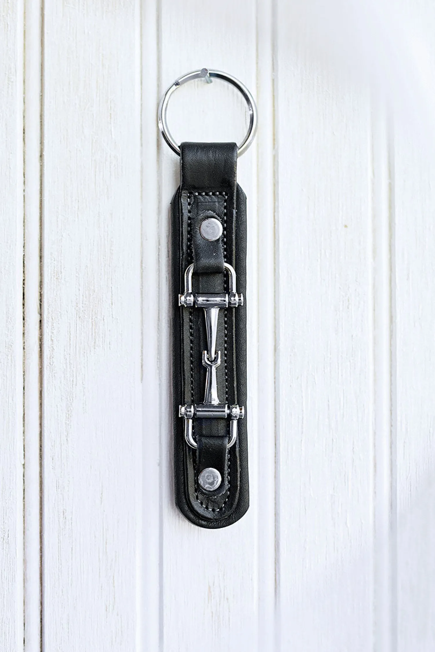 New TORY LEATHER Snaffle Bit Padded Leather Key Chain