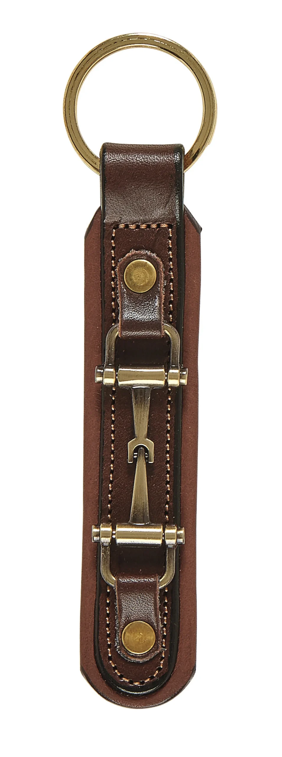 New TORY LEATHER Snaffle Bit Padded Leather Key Chain
