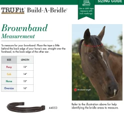 Discount KINGS INTERNATIONAL TRU-Fit™ Build-A-Bridle™ Fancy-Stitched Browband Chocolate