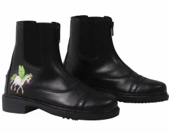New JPC EQUESTRIAN TuffRider® Children's Unicorn Starter Front-Zip Paddock Boot Black