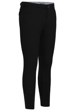 Hot JPC EQUESTRIAN TuffRider® Men’s Long Ribb Knee Patch Breeches Black