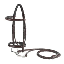 Clearance WORLD EQUSTRN BRNDS Vespucci Plain Raised Hunter Bridle Brown