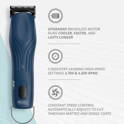 Discount WAHL CLIPPER CORP Wahl® KMC+™ 2-Speed Cordless Clipper No. 10 Navy
