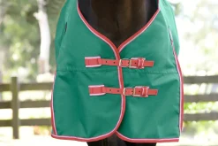 Outlet WEATHERBEETA ® ComFiTec™ Prelim Standard Neck Medium-Weight Turnout Blanket Dark Green/Red/White