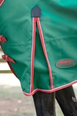 Outlet WEATHERBEETA ® ComFiTec™ Prelim Standard Neck Medium-Weight Turnout Blanket Dark Green/Red/White