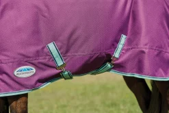Hot WEATHERBEETA ® Pony ComFiTec™ Premier Free II Standard Neck Lite Turnout Purple/Navy/Mint
