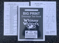Sale WHINNY WIDGETS ® Big Print Dressage Test Book (2023-2027)