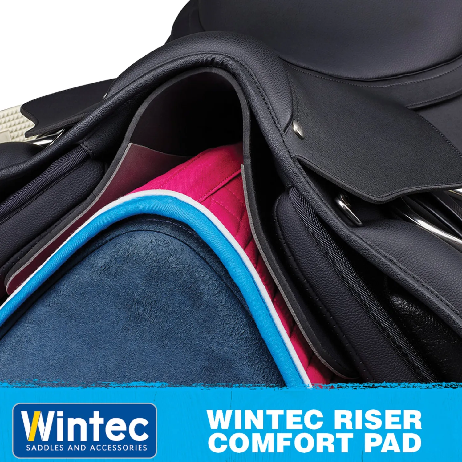 Clearance SADDLERY BRANDS INTL Wintec Riser Comfort Dressage & All Purpose Pad Black