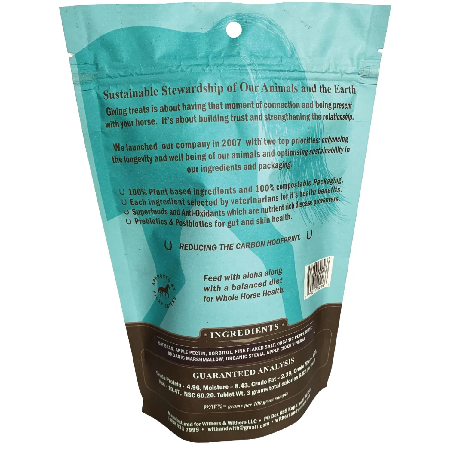 WITHERS & WITHERS Sugar-Free Peppermint/Marshmallow Nutra-Treats for Horses